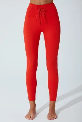 7/8 High Waist Double Knot Legging - Venetian Red