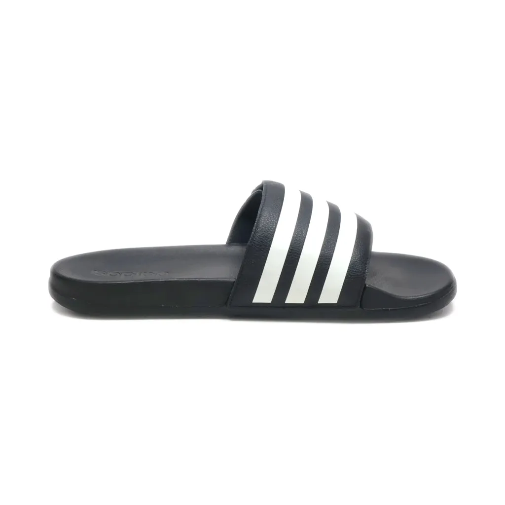 Adidas Adilette Comfort Adjustable Bandage Sliders Leather Black Colour For Men