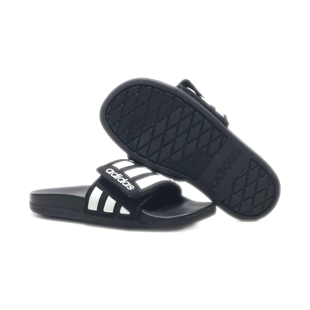 Adidas Adilette Flat Sandals Rubber Black Colour For Kids