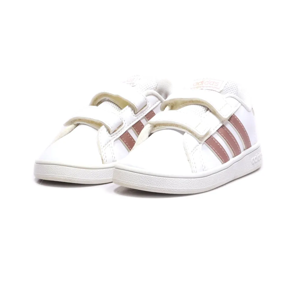 Adidas Baseline Cmf Sneakers Leather White Colour For Kids