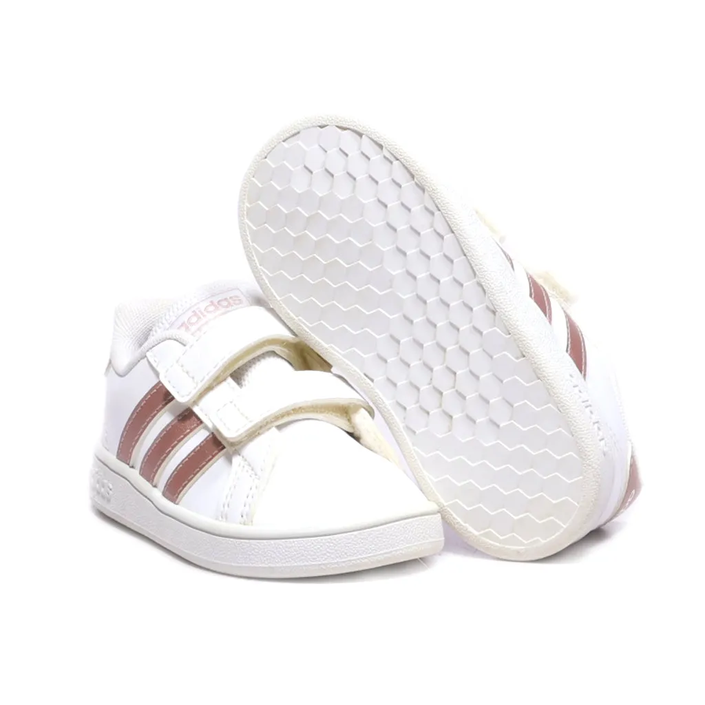 Adidas Baseline Cmf Sneakers Leather White Colour For Kids