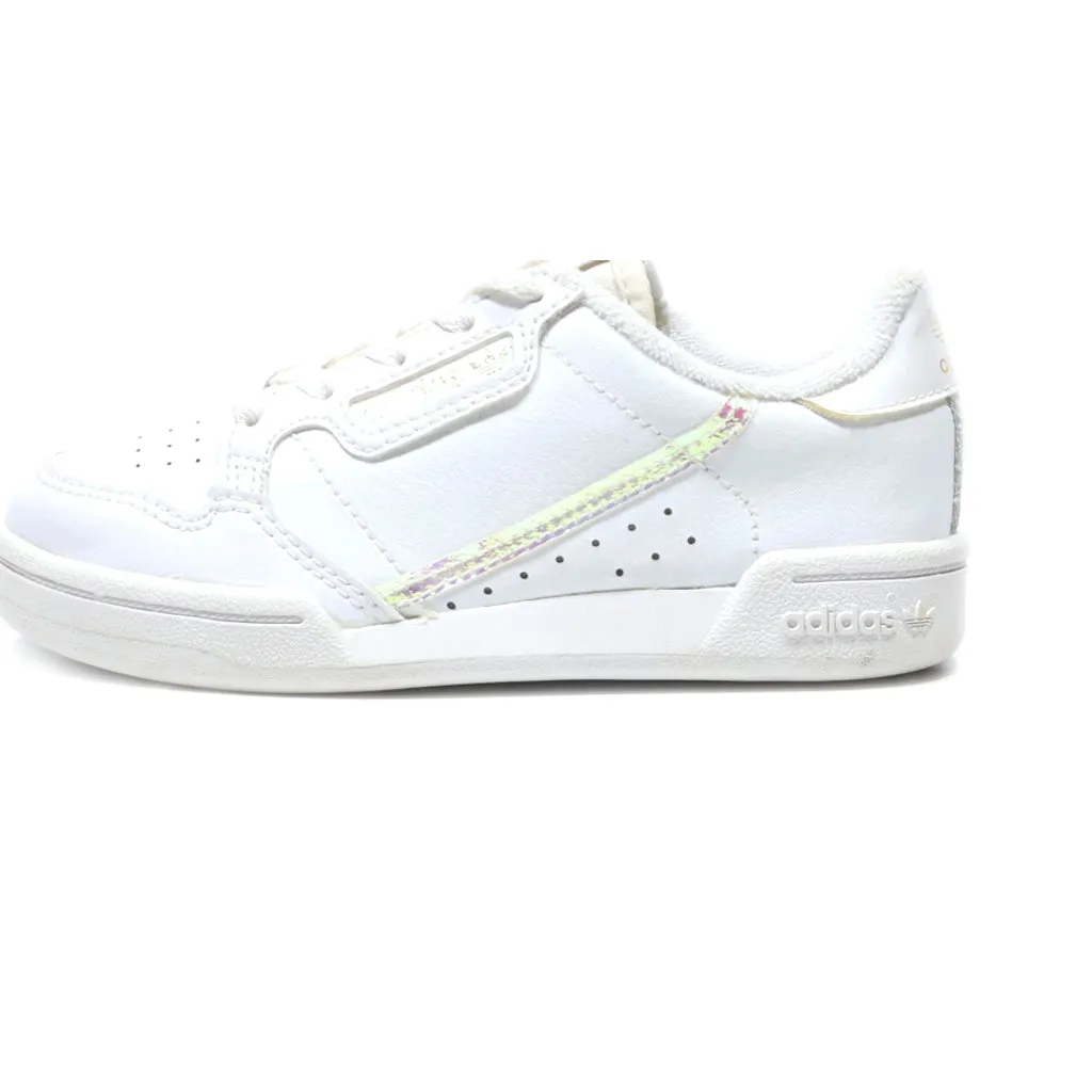 Adidas Continental Sneakers Leather White Colour For Kids