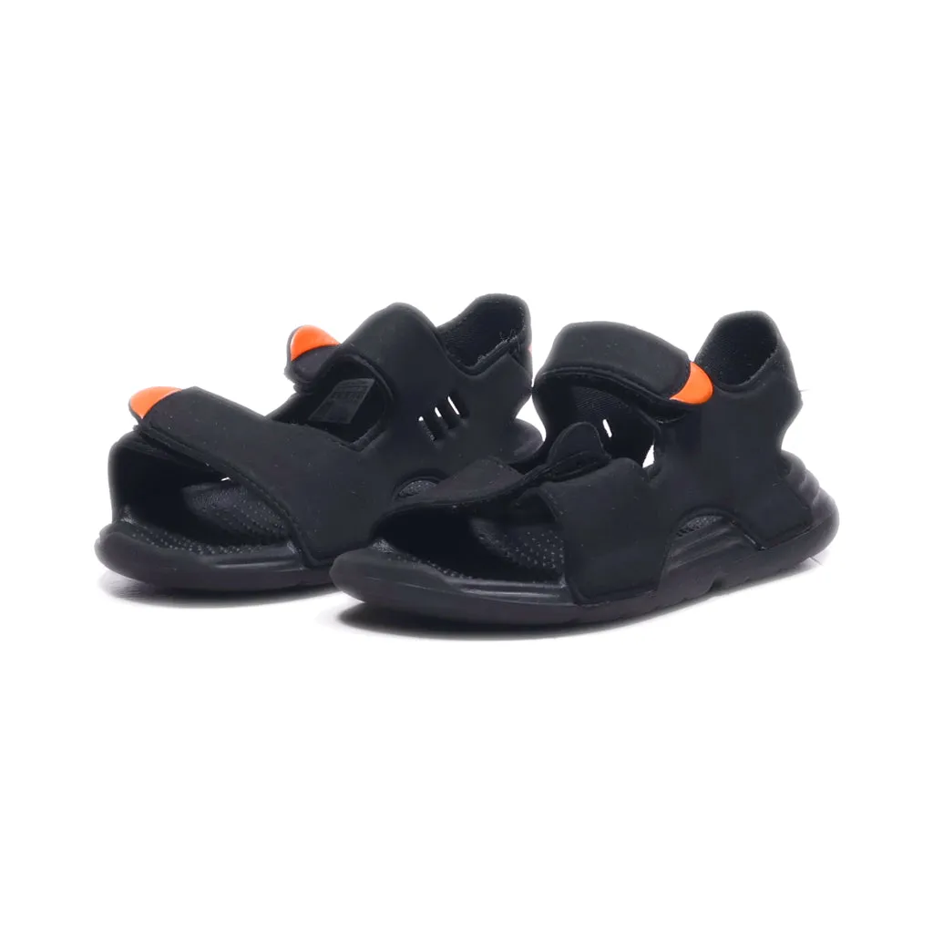 Adidas Flat Sandals Fabric Black Colour For Kids