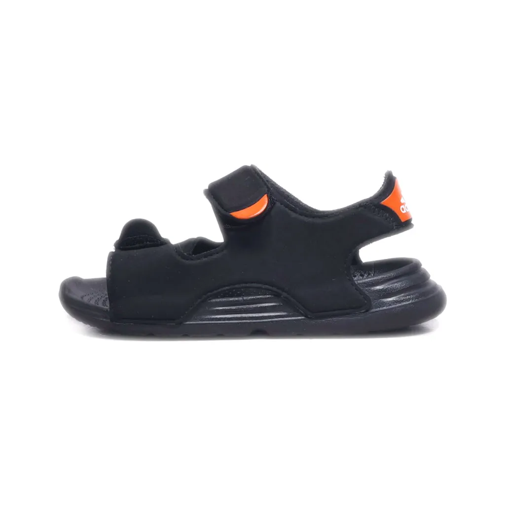 Adidas Flat Sandals Fabric Black Colour For Kids