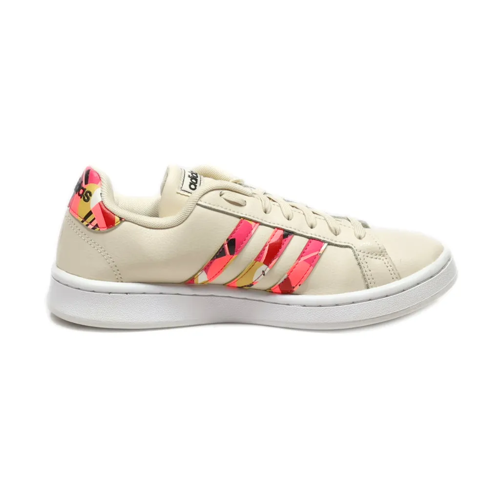 Adidas Grand Court Low-Top Sneakers Leather Beige Colour For Women