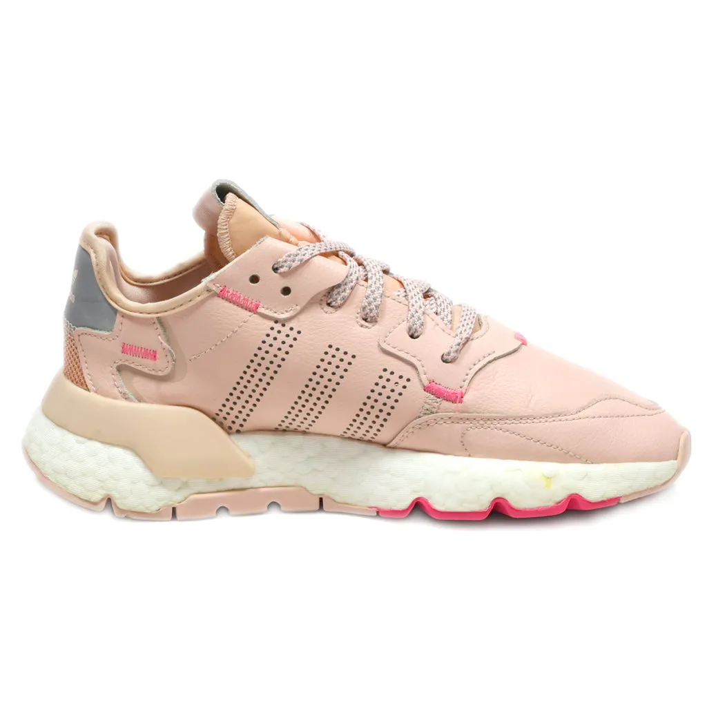 Adidas Nite Jogger Sport Shoes Leather Pink Colour For Women