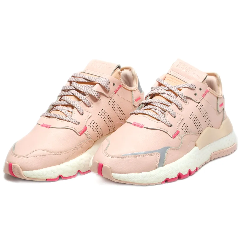 Adidas Nite Jogger Sport Shoes Leather Pink Colour For Women