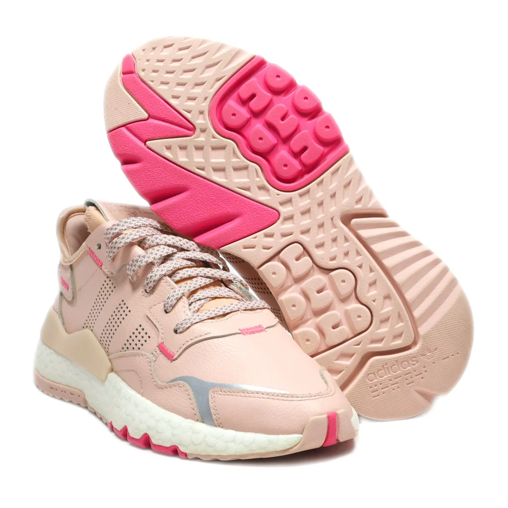 Adidas Nite Jogger Sport Shoes Leather Pink Colour For Women