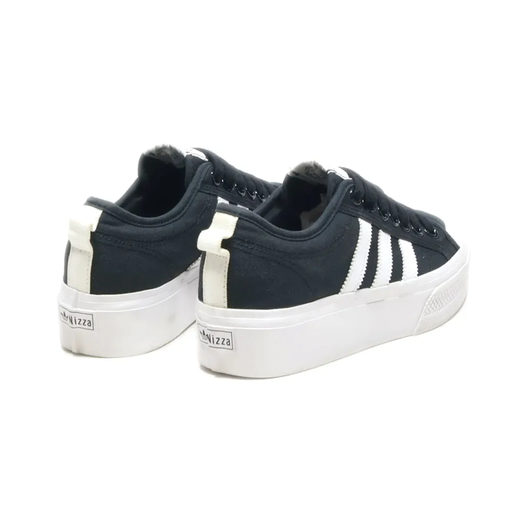 Adidas Nizza Low-Top Sneakers Canvas Black Colour For Women