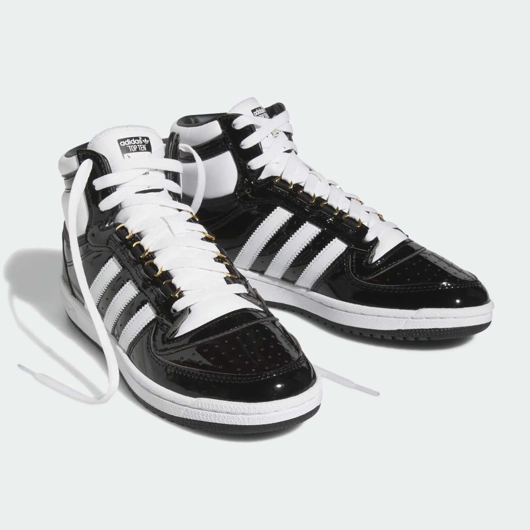 Adidas Top Ten Patent Leather Black White