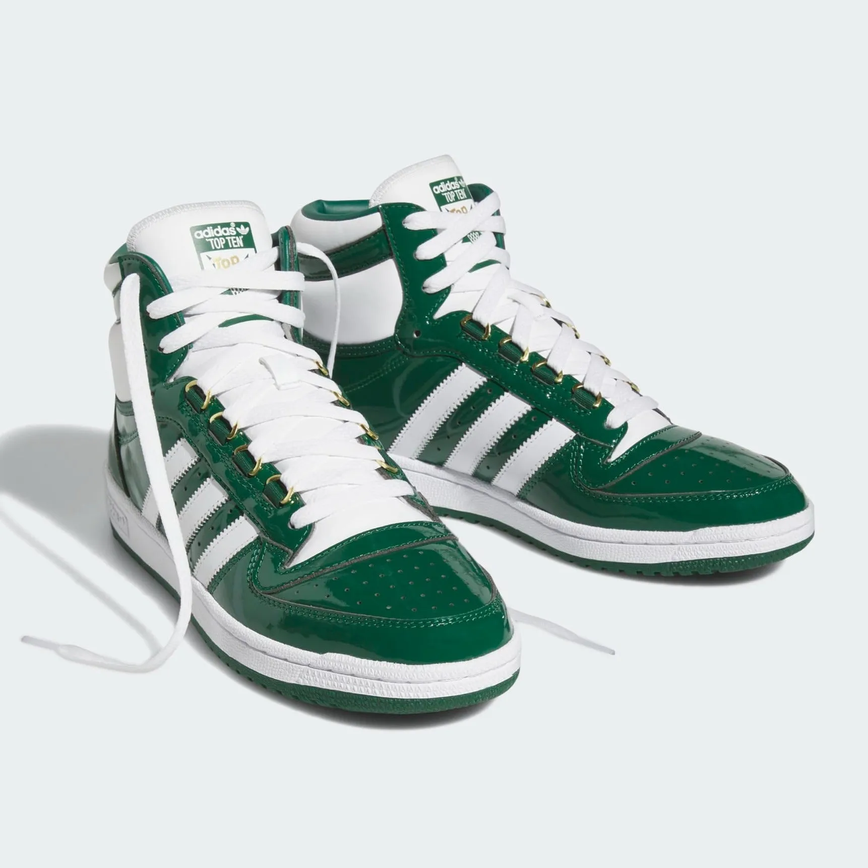 Adidas Top Ten Patent Leather Green White