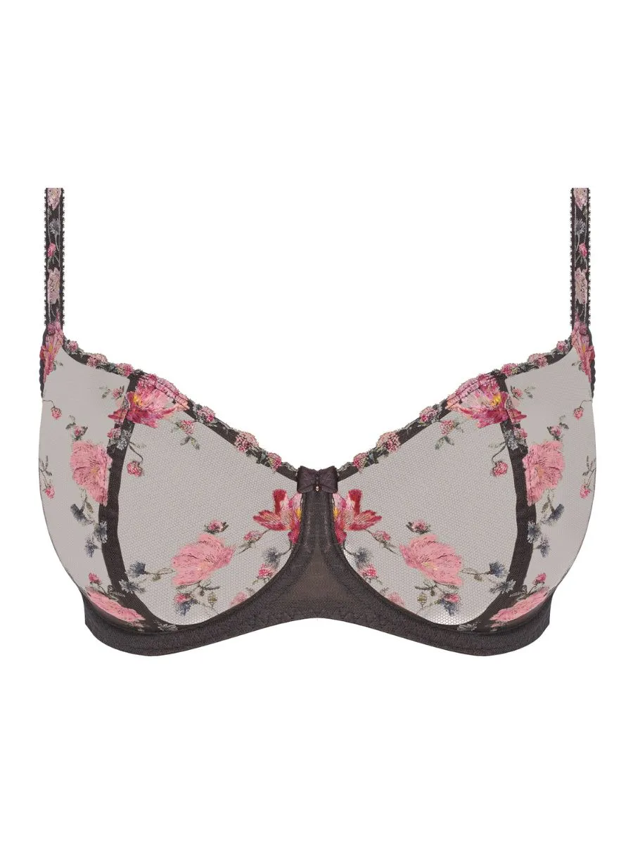 Adrienne Balconette Bra - Charcoal Bloom