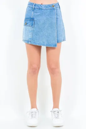 American Bazi Cargo Pocket Denim Skort