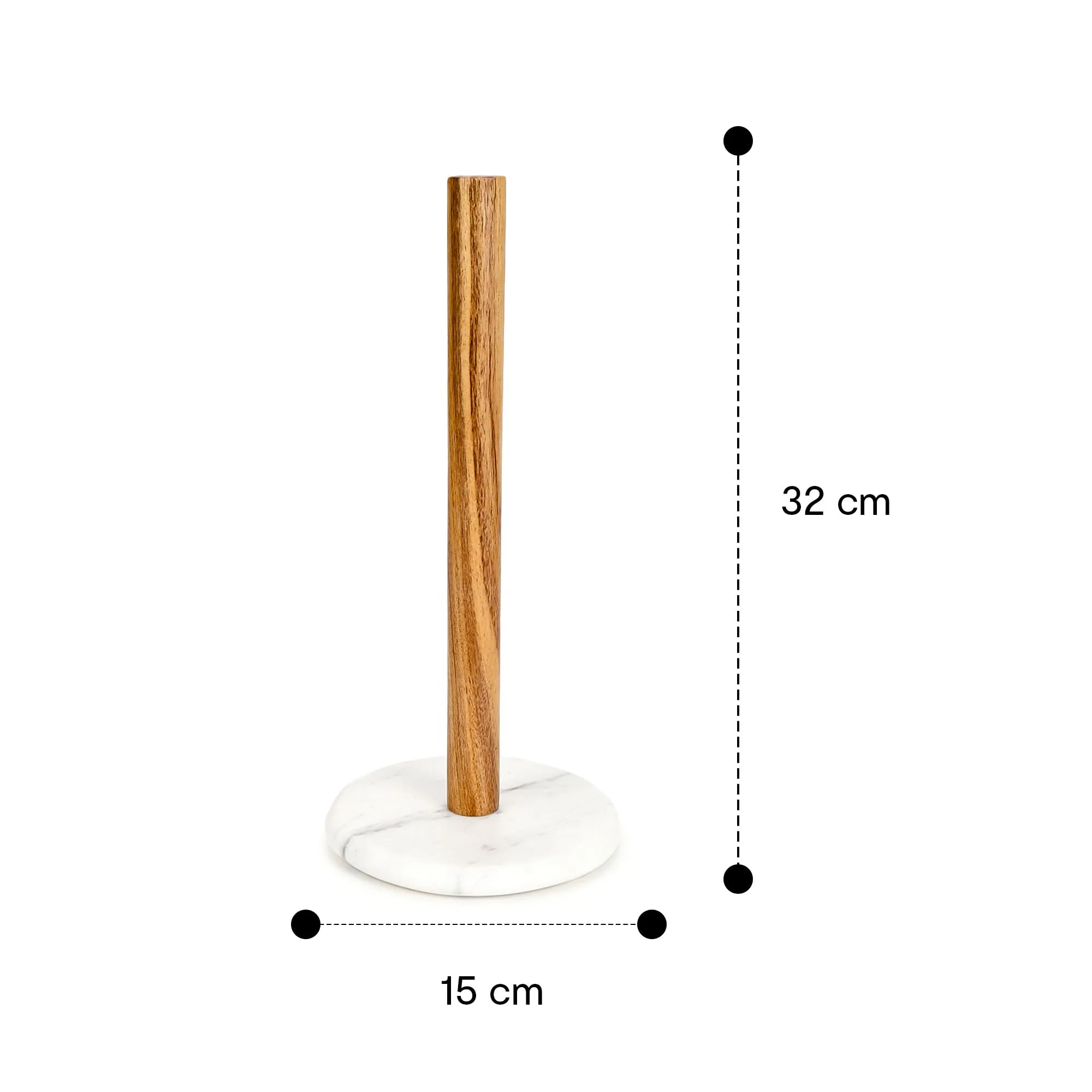 Anko Marble and Acacia Paper Towel Stand | Functional and Stylish Kitchen Organizer