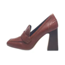 Autograph High-Heel Shoes Leather Brown Colour For Women