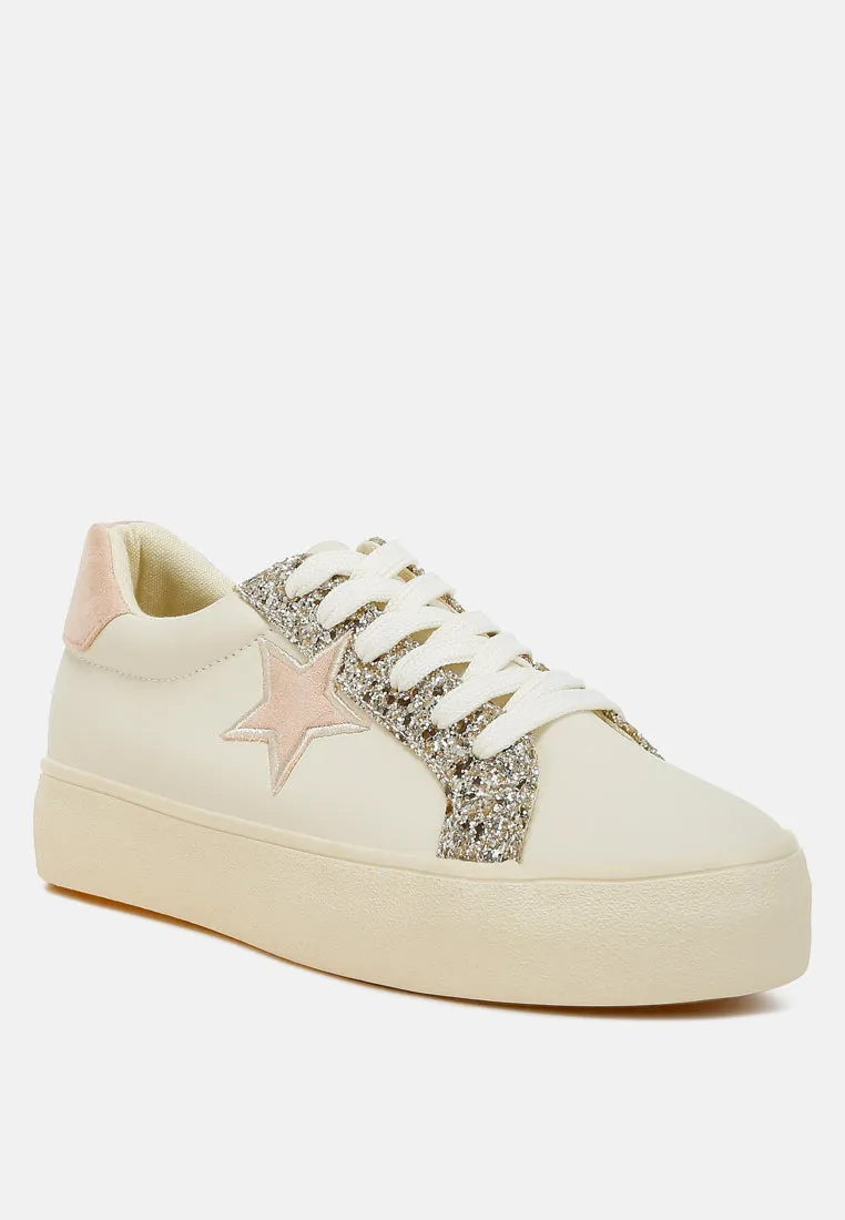 Bomber Metallic Star Glitter Sneakers