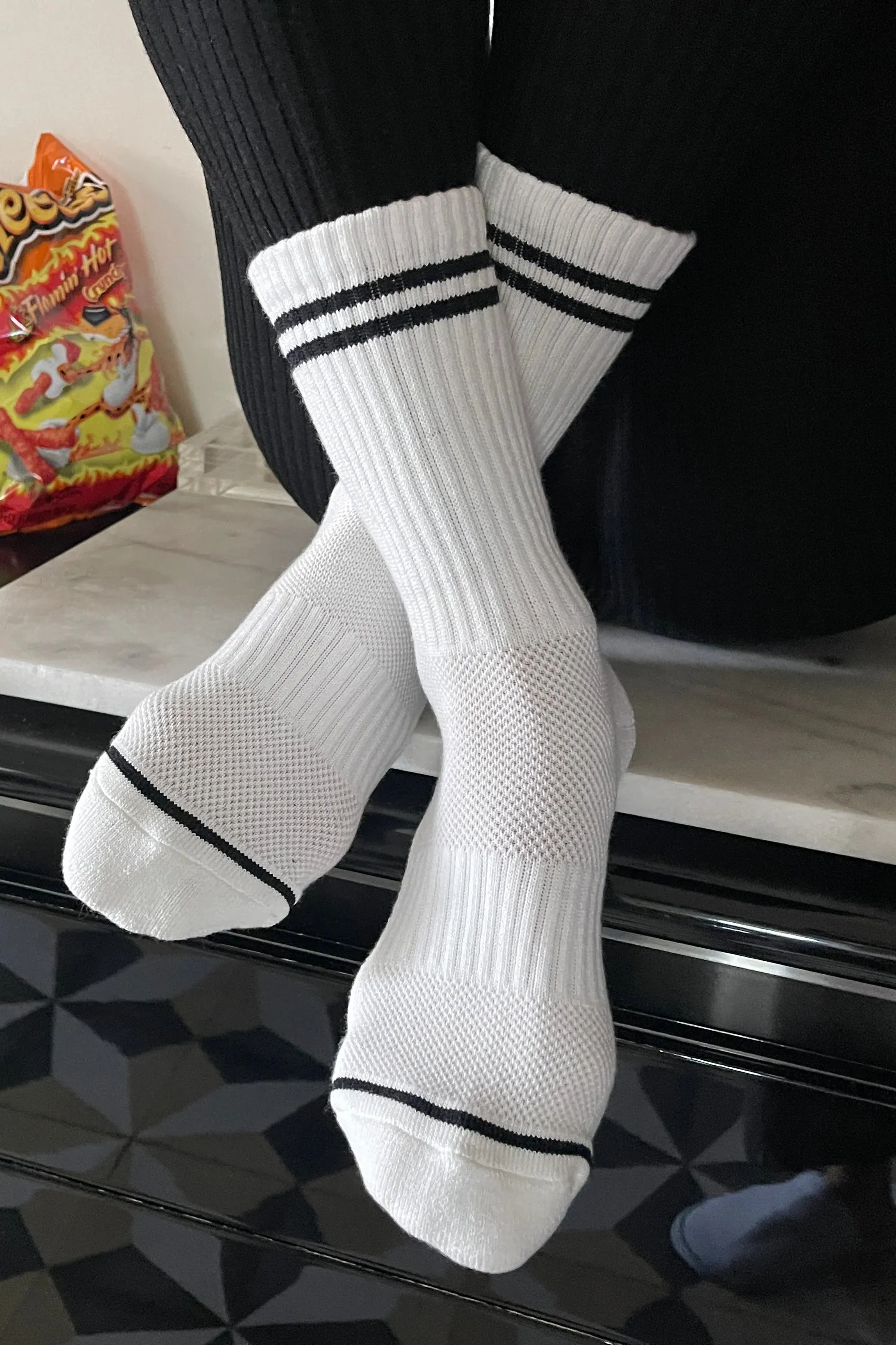 Boyfriend Sock - Classic White