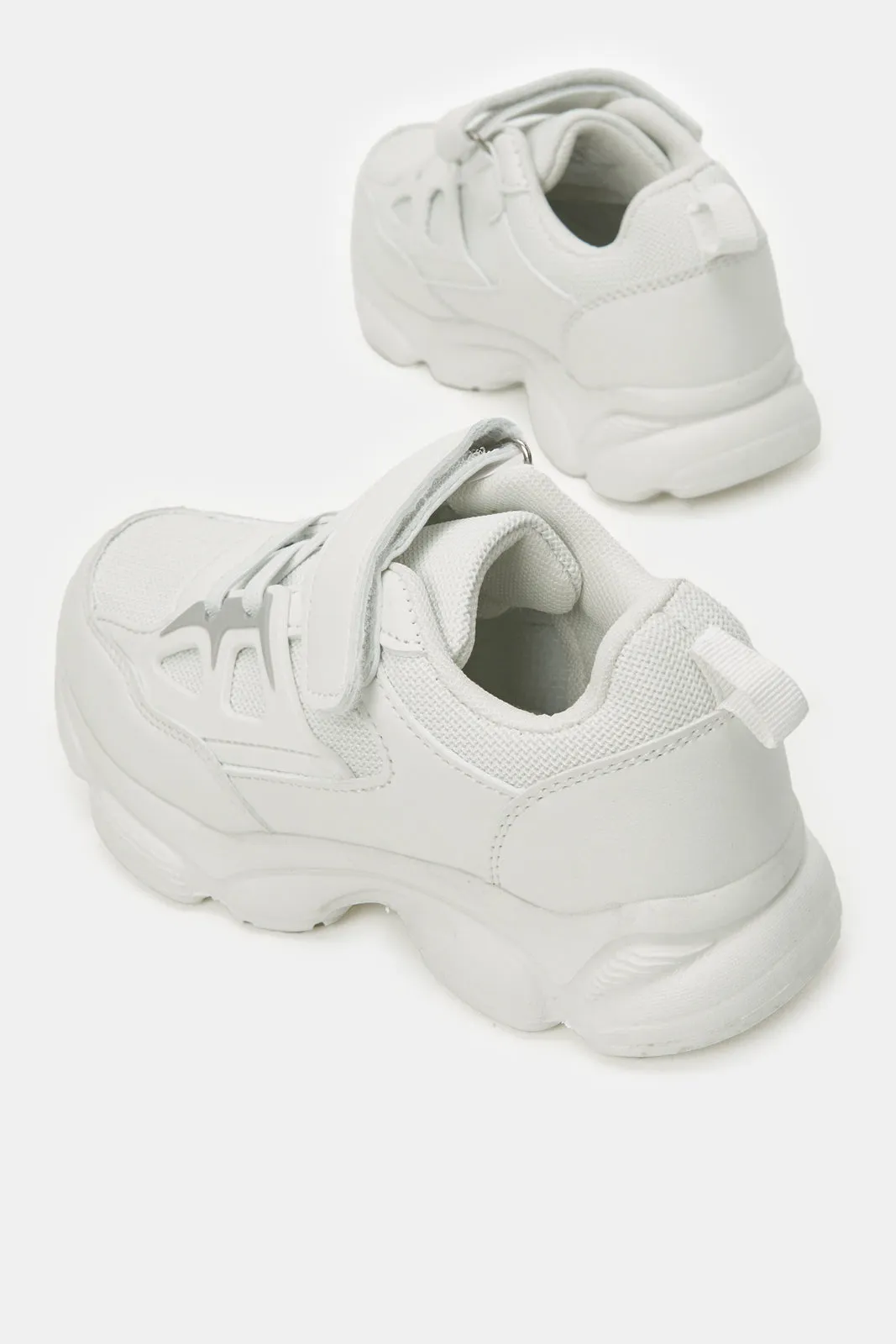 Boys White Chunky Sneaker