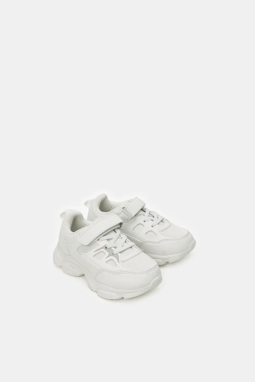 Boys White Chunky Sneaker