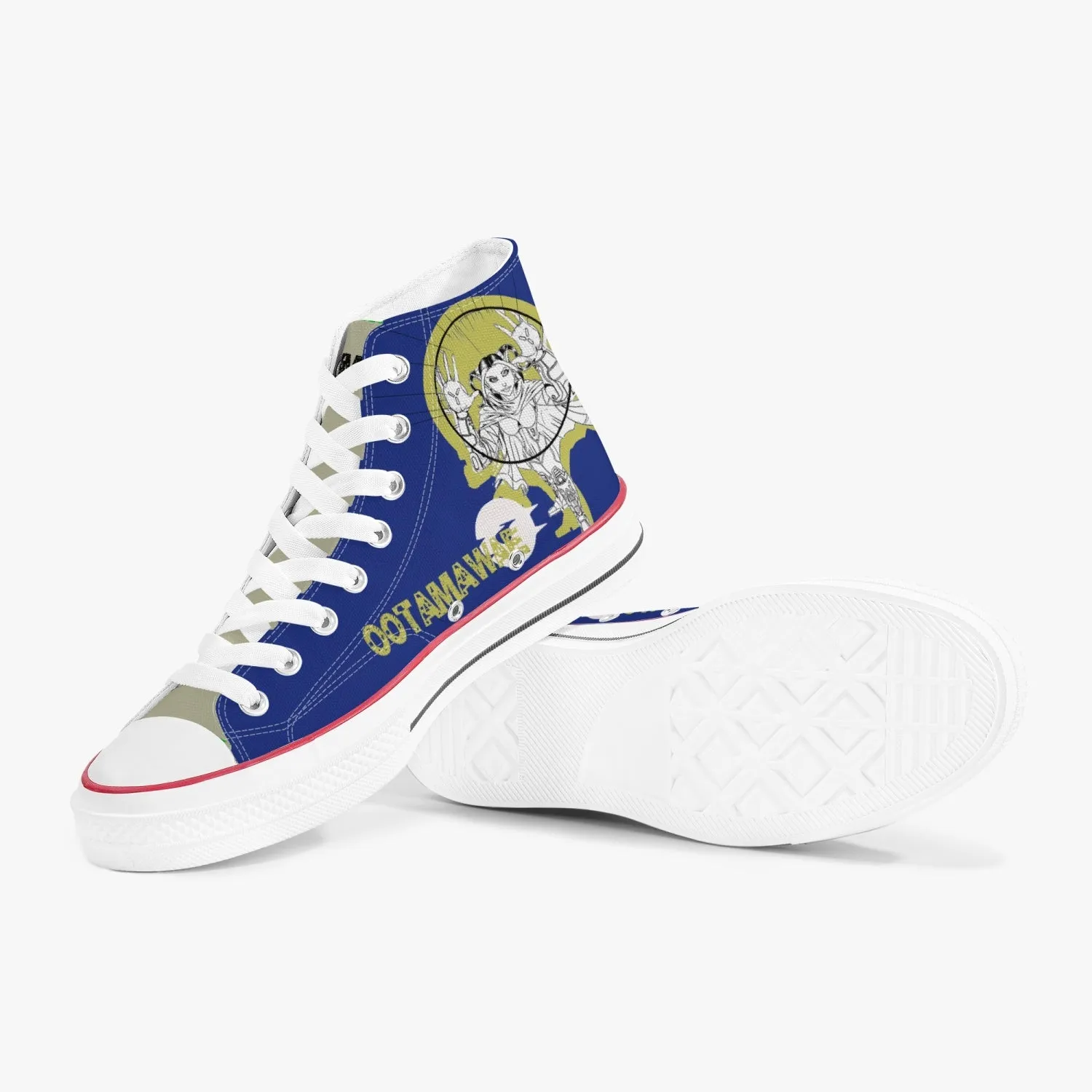 Bubble Blue navy High Canvas Shoes