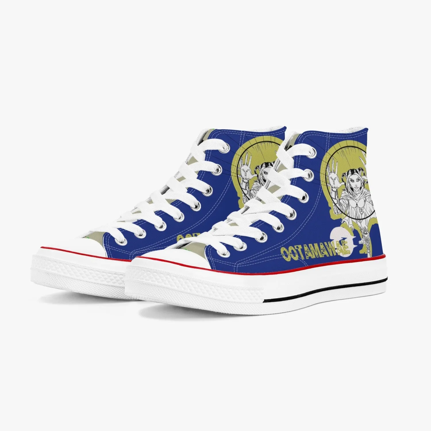 Bubble Blue navy High Canvas Shoes