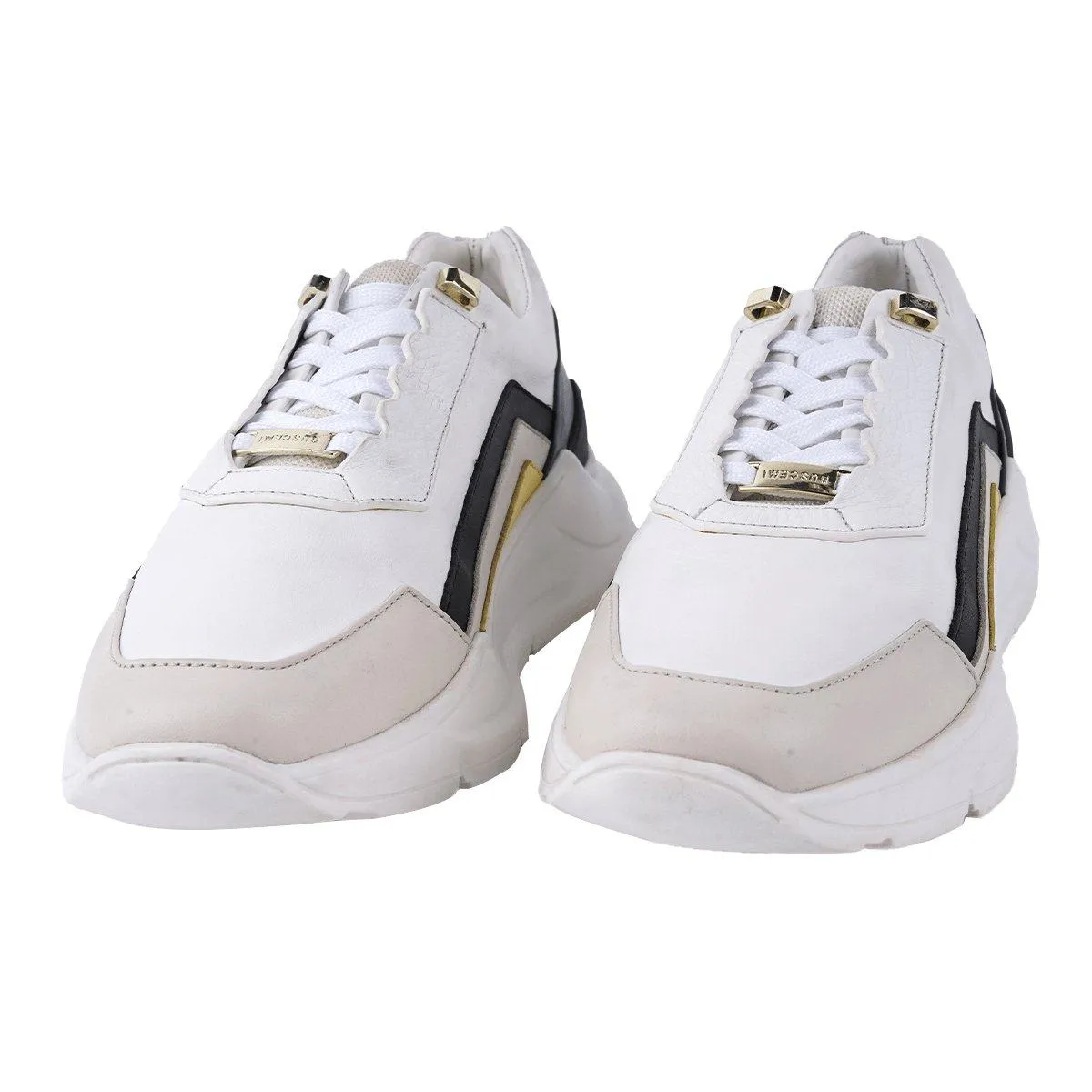 Buscemi Trim Embellishment Lifestyle Sport Shoes Leather White Colour For Men