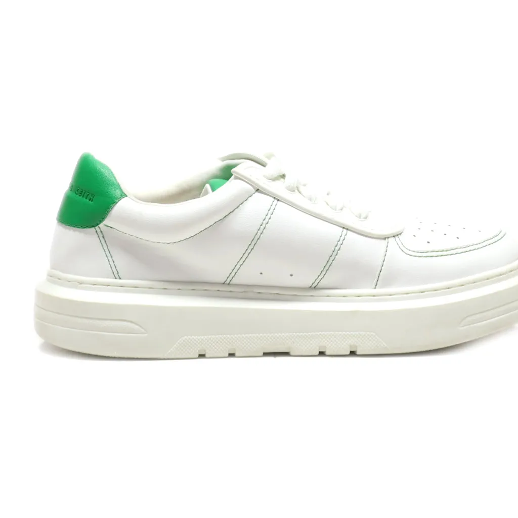 Charles & Keith Low-Top Sneakers Leather White Colour For Women