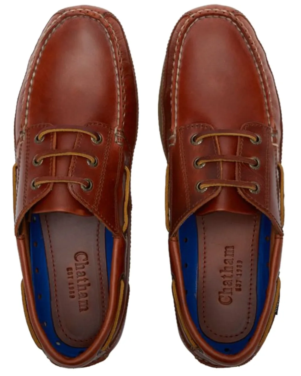 Chatham Mens Rockwell II G2 Leather Wide Fit Boat Shoes