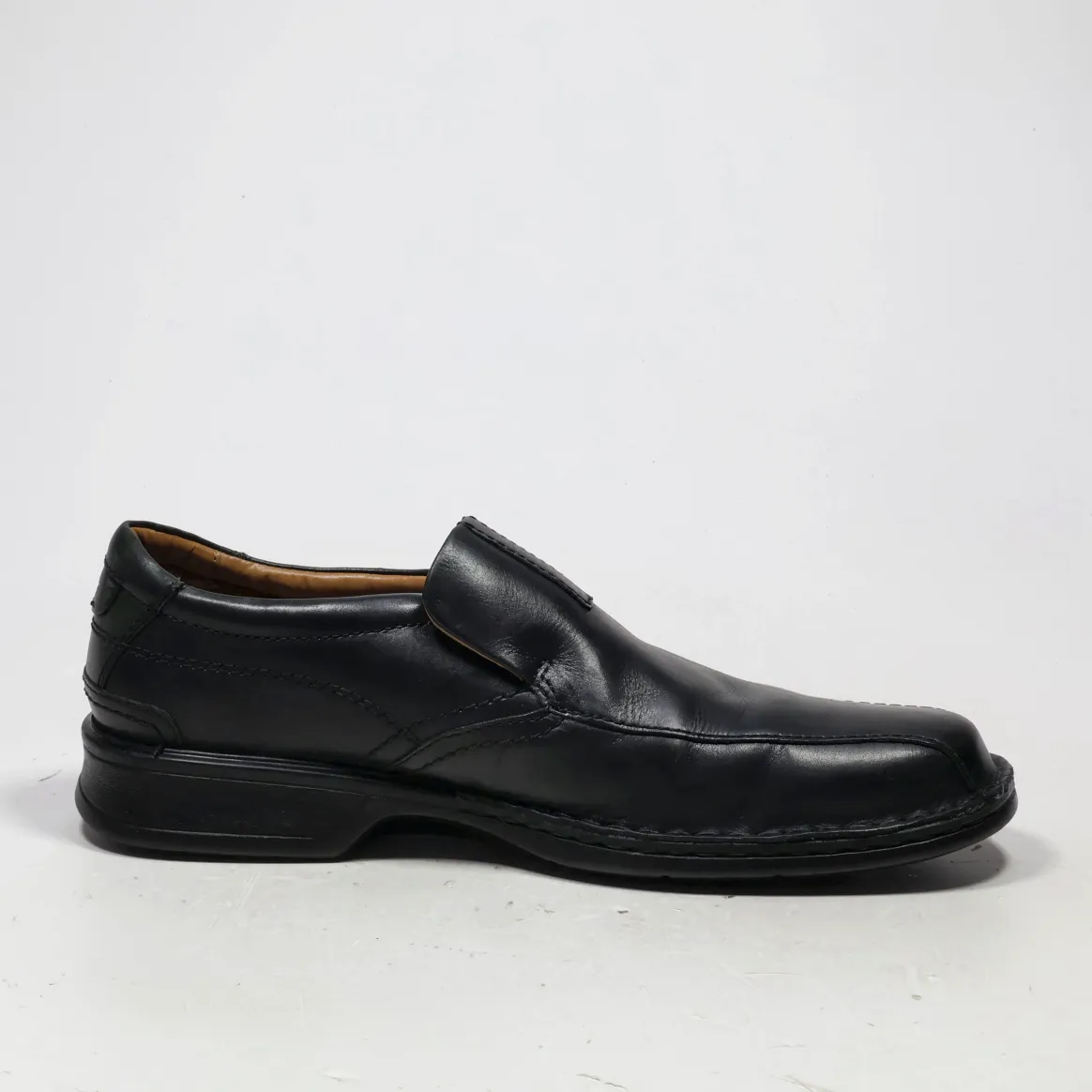 Clarks Collection Formal Slip Ons Leather Black Colour For Men