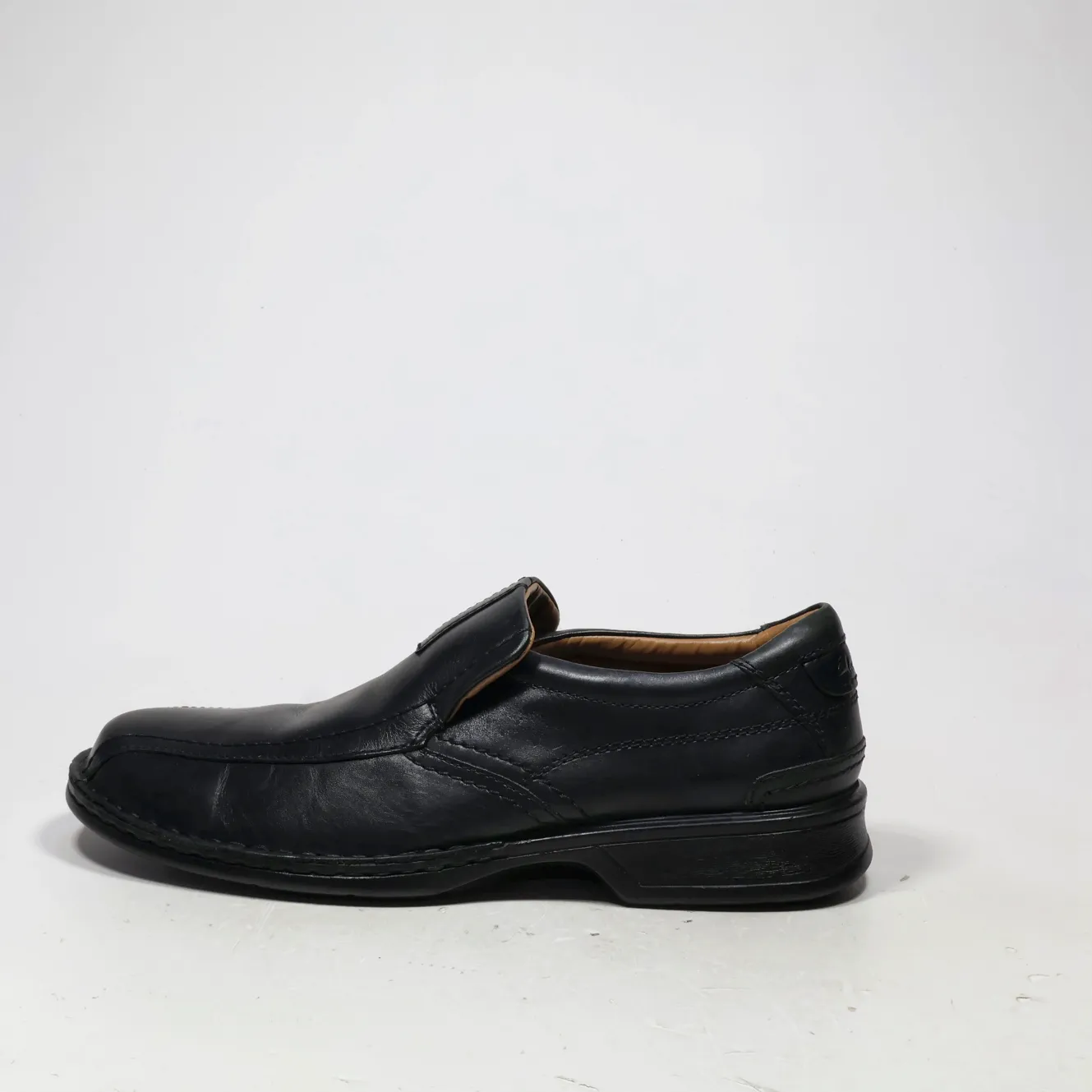 Clarks Collection Formal Slip Ons Leather Black Colour For Men