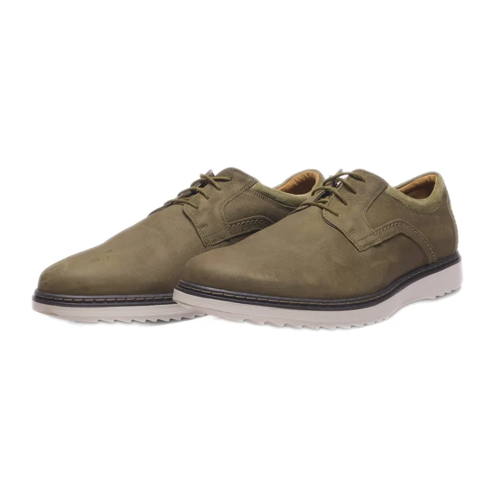 Clarks Unstructured Casual Lace Ups Suede Green Colour For Men