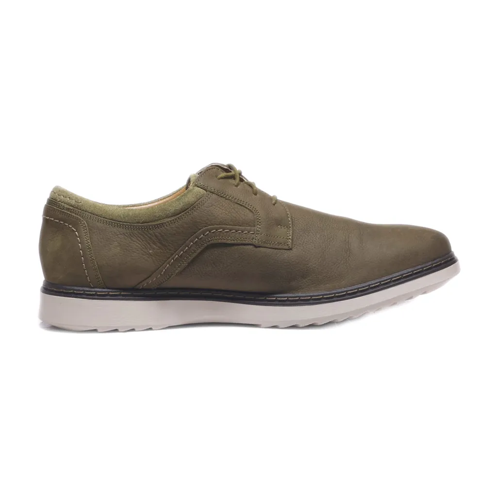 Clarks Unstructured Casual Lace Ups Suede Green Colour For Men