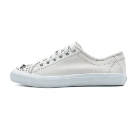 Coach Studs Low-Top Sneakers Leather Beige Colour For Women