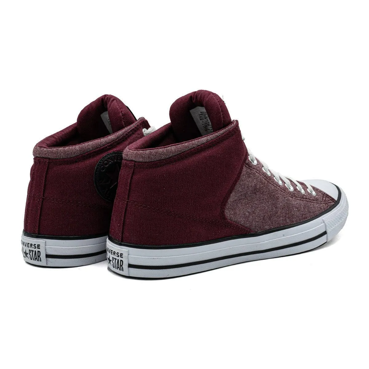 Converse Chuck Taylor All Star Street Dark High-Top Sneakers Fabric Burgundy Colour For Men