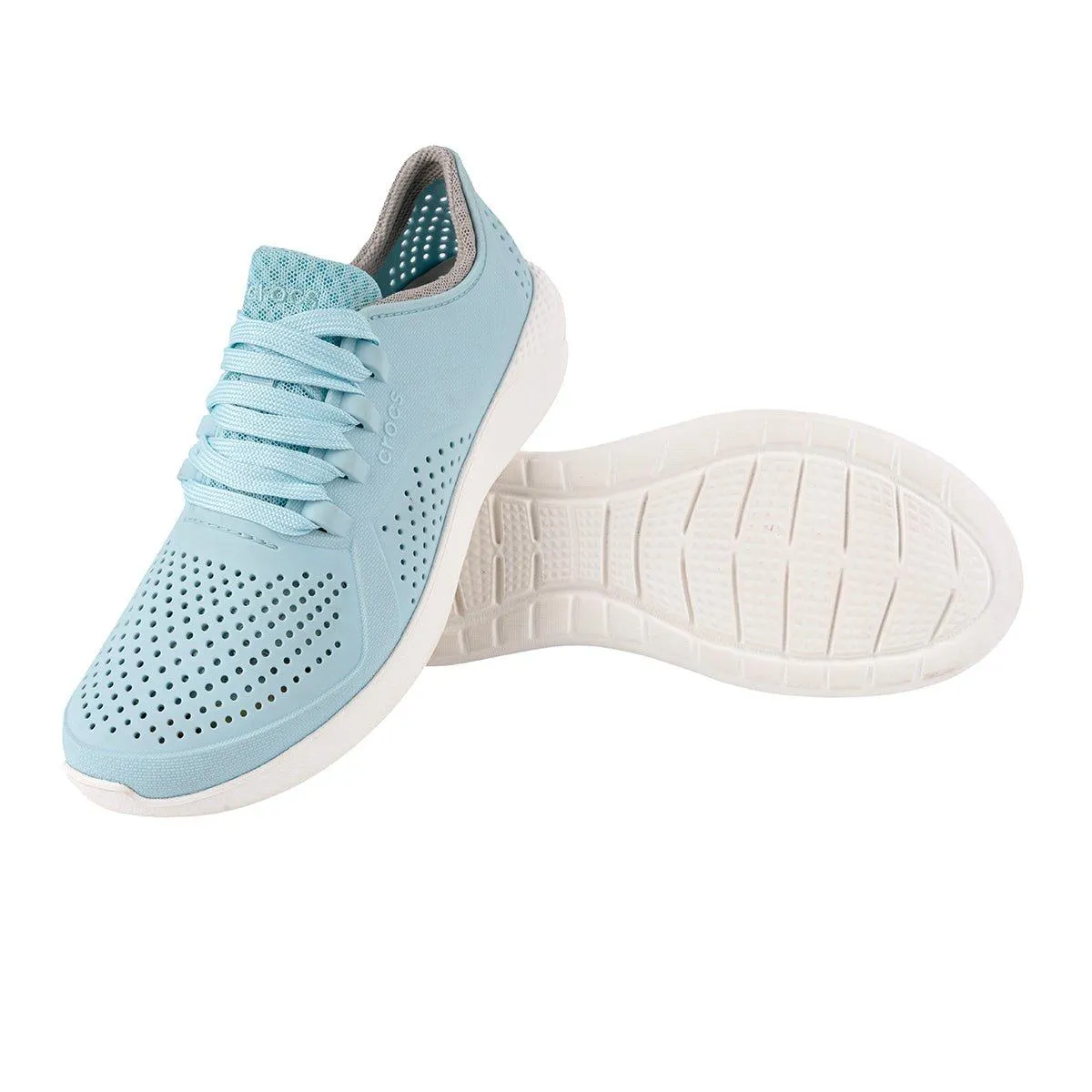 Crocs Liferide Pacer Low-Top Sneakers Rubber Blue Colour For Women