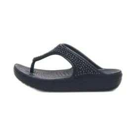 Crocs Sloane Flip Flops Rubber Black Colour For Women