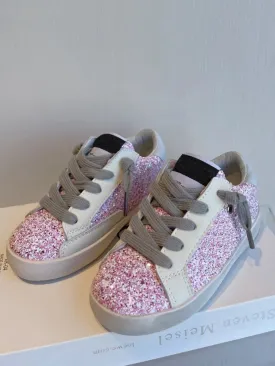 Dazzling Steps Pink Glitter Sneakers by Liv and Mia