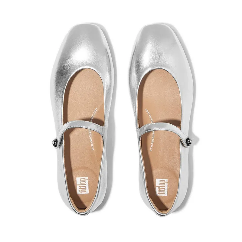 Delicato Crystal-Cluster Soft M/Leather Mary Janes