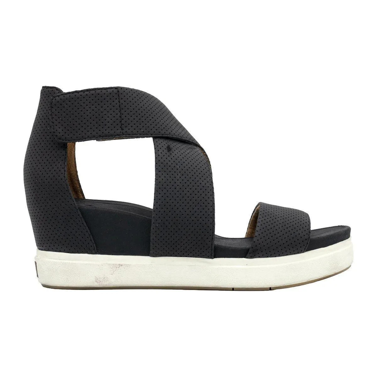 Dr. Scholl'S Sheena Wedge Sandals Leather Black Colour For Women