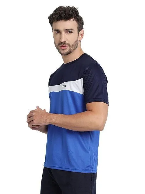 Dri-FIT Men's Workout T-Shirt - Navy, White & Blue