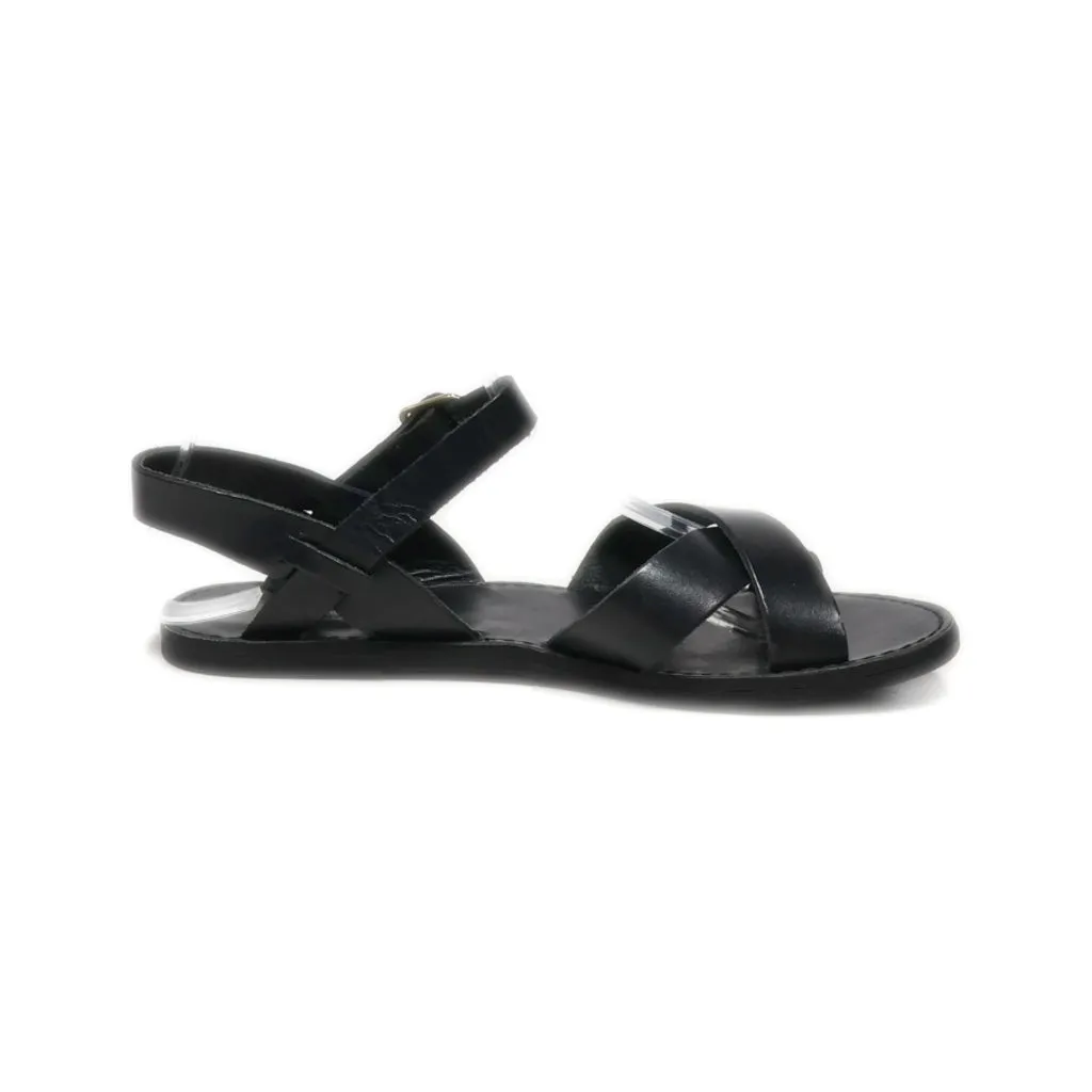 Dune London Flat Sandals Leather Black Colour For Women