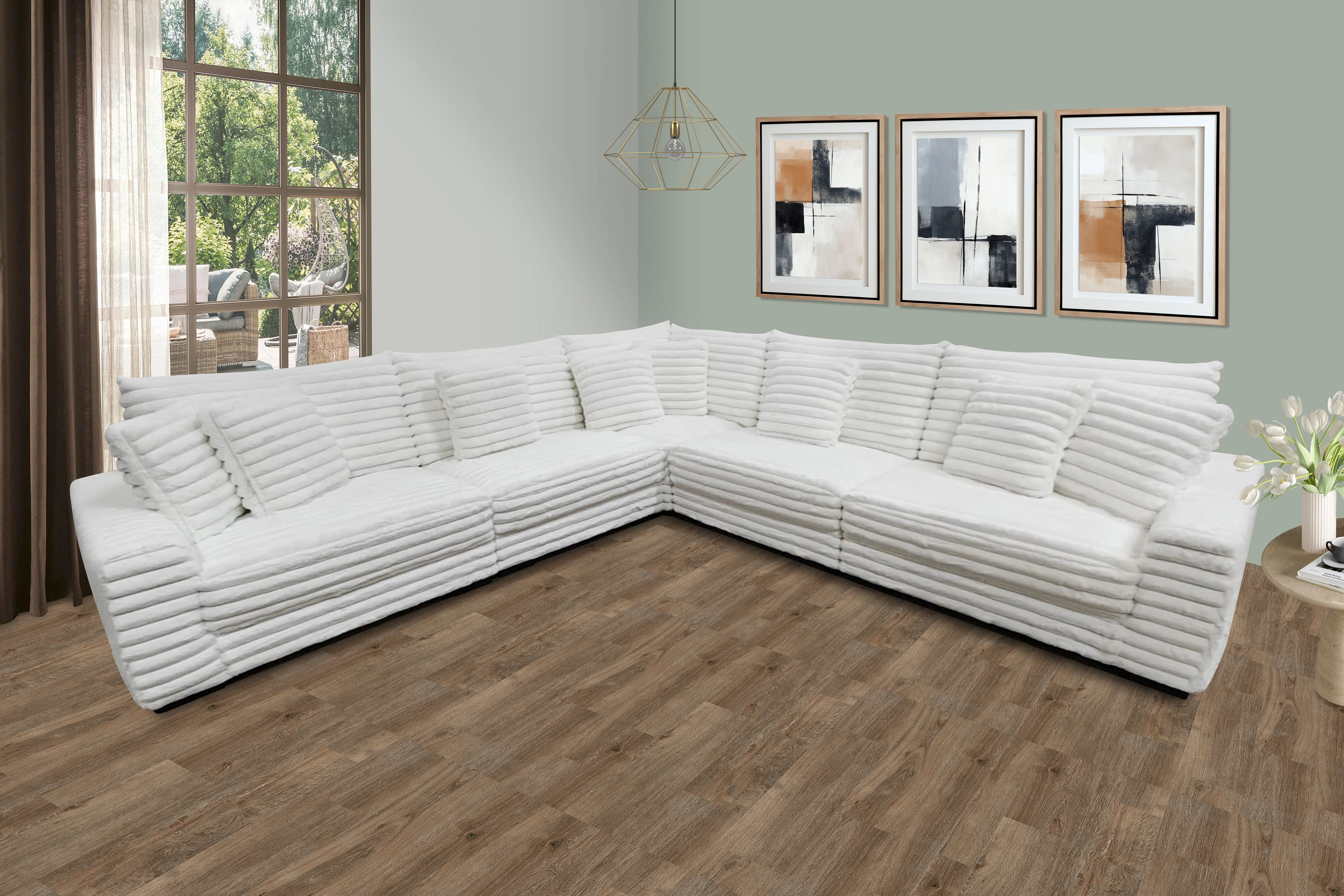 Embrace - 41" Ottoman - White