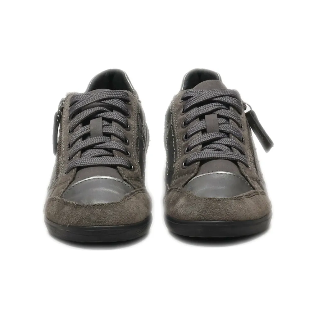 Geox Lace Ups Suede Grey Colour For Women