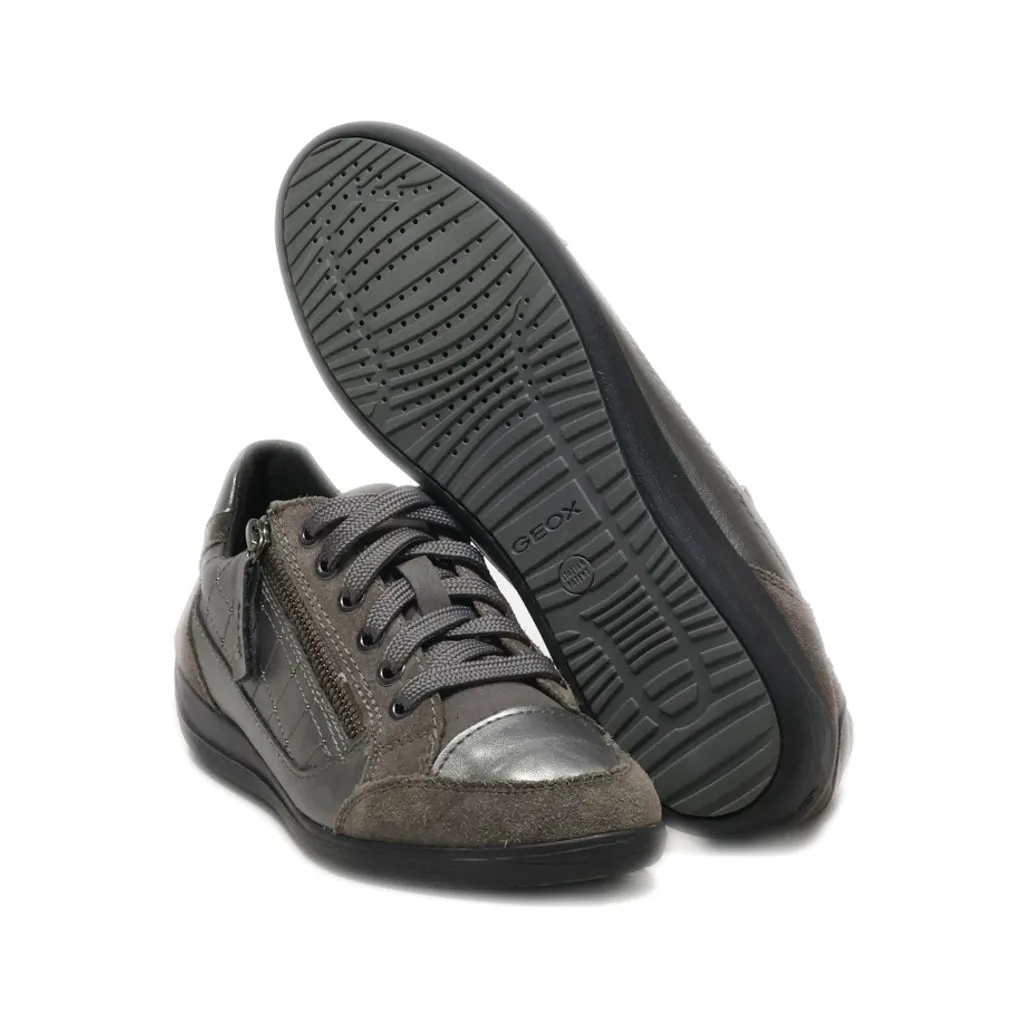 Geox Lace Ups Suede Grey Colour For Women