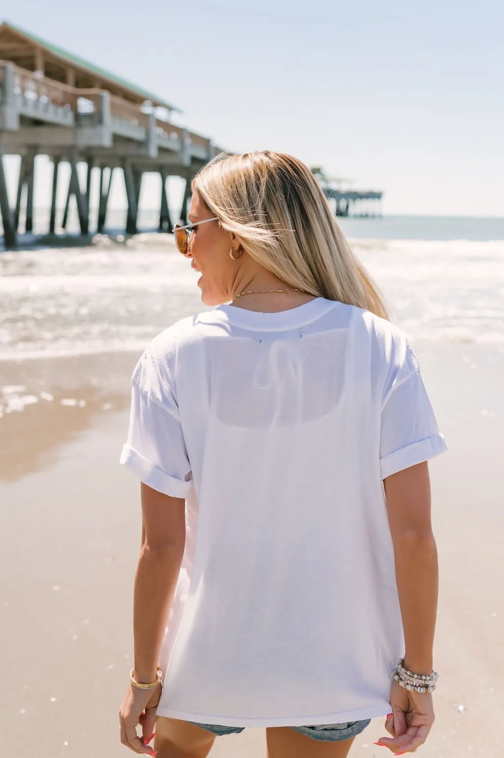 Girl Dangerous White Capri Graphic Tee - FINAL SALE