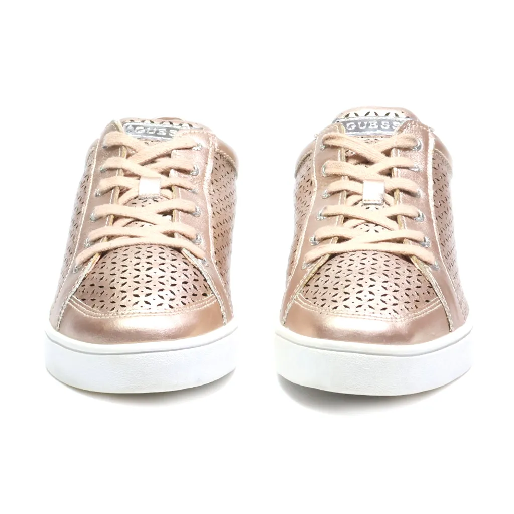 Guess Low-Top Sneakers Leather Gold Colour For Women