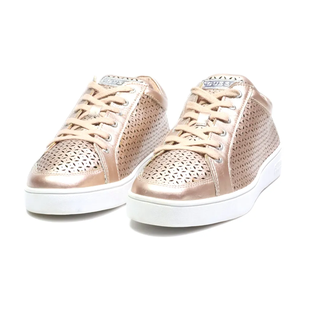 Guess Low-Top Sneakers Leather Gold Colour For Women