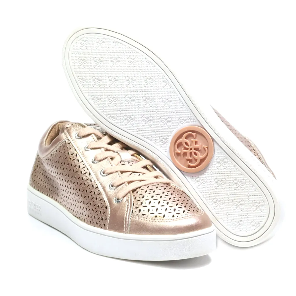 Guess Low-Top Sneakers Leather Gold Colour For Women