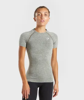 Gymshark Vital Seamless T-Shirt - Khaki Marl