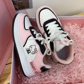 Harajuku Kawaii Fashion Women's Pink Hello Kitty Sneakers